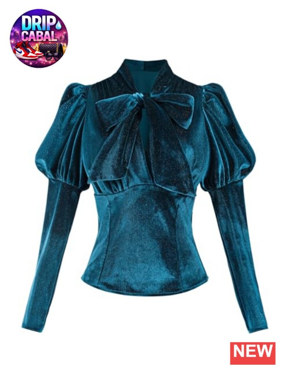 Victorian Velvet Blouse Lace-Up Bow-Tie Renaissance Gothic Top